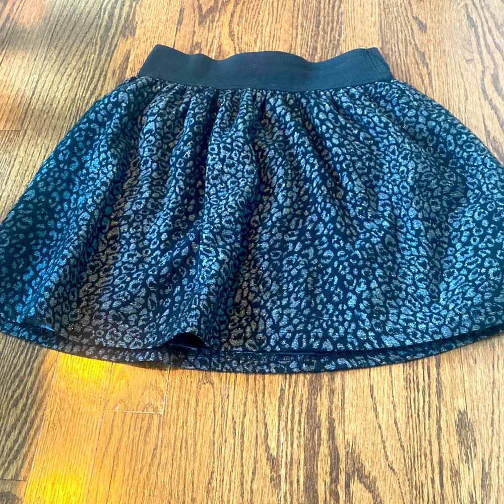 Black Animal Print Skirt